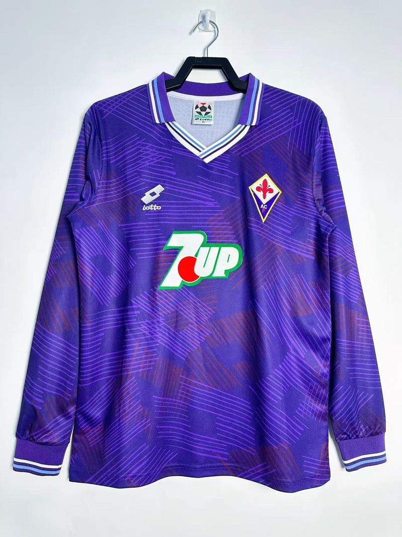 Retro ACF Fiorentina 1992-1993 Home Long Sleeve Main image