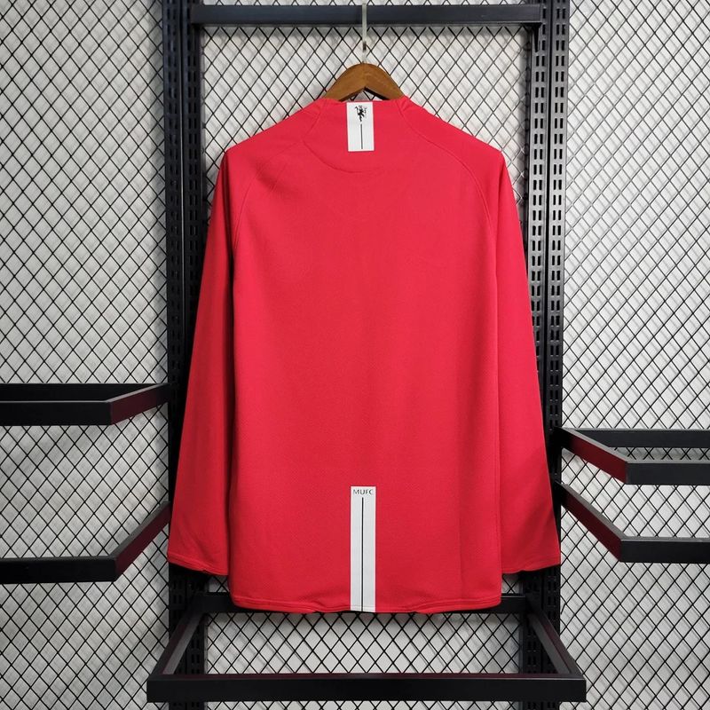 Retro Manchester United 2007-2008 home Long Sleeve