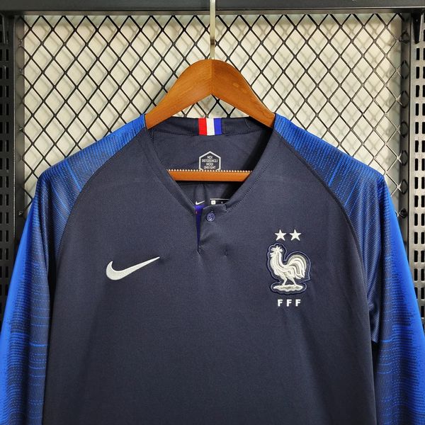 Retro France national 2018 home Long Sleeve