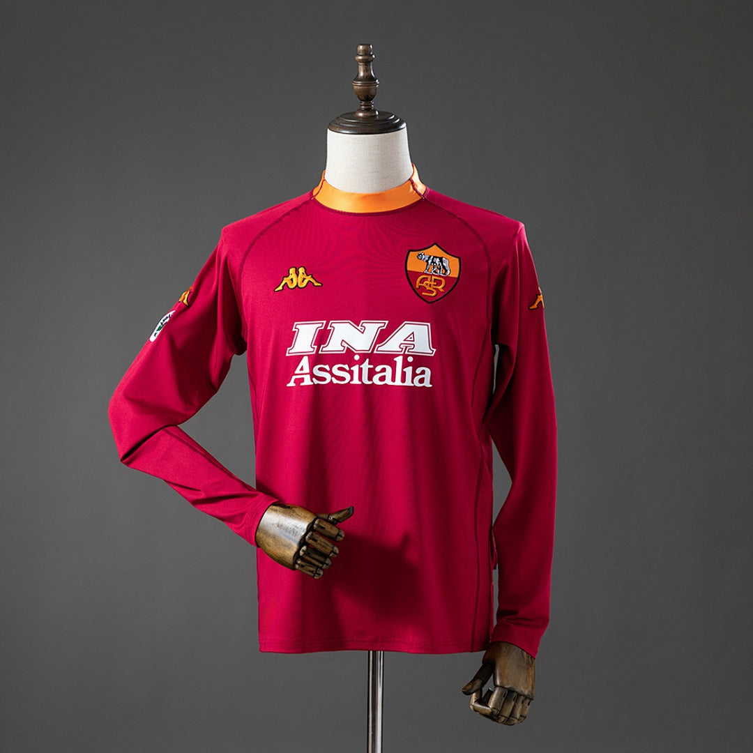 Retro AS Roma 2000-2001 Home Long Sleeve Main image